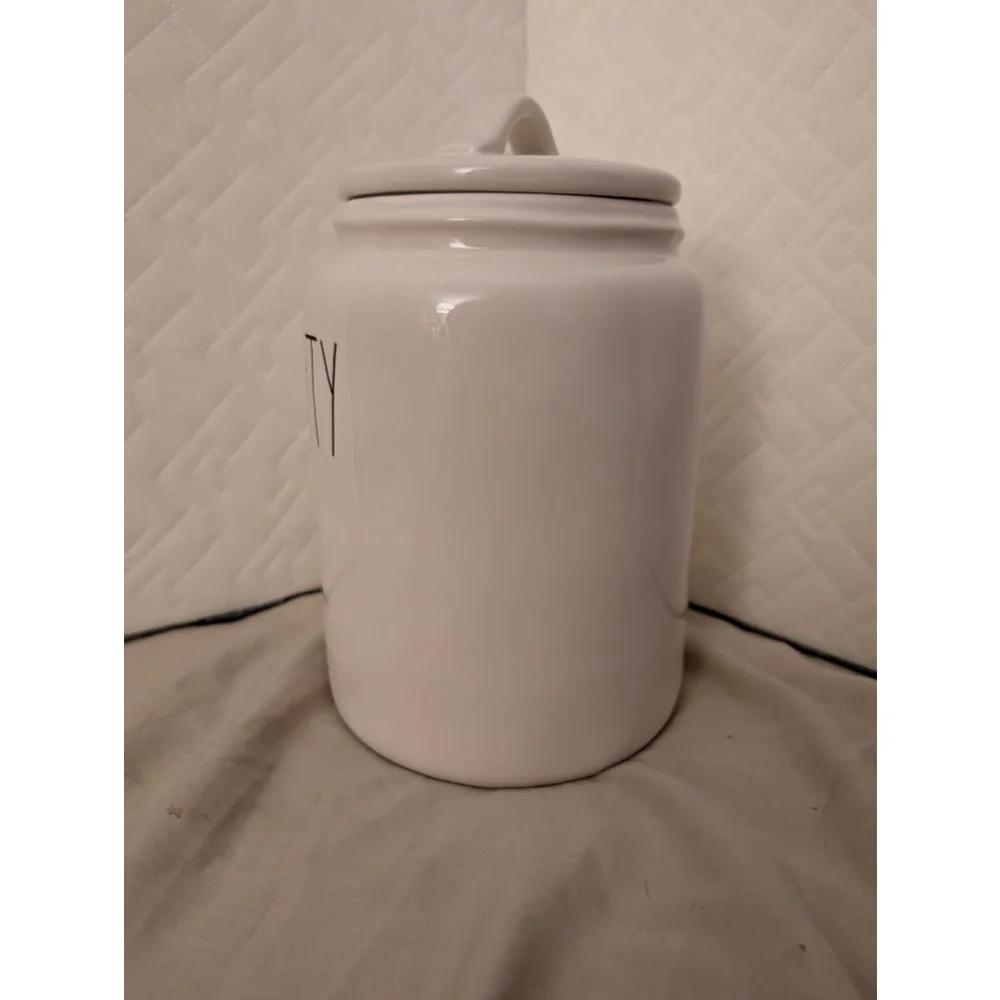 Rae Dunn White Black Naughty Nice Food Storage Jar One Size HD4829